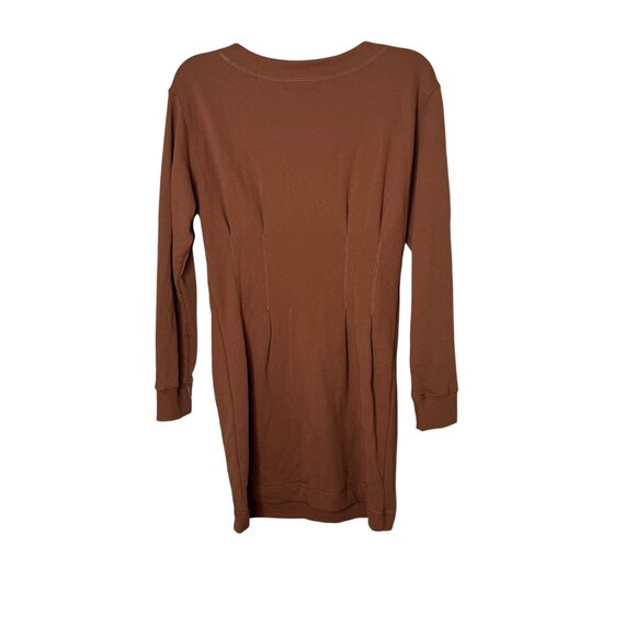 Nation LTD Ronni Dress Tobacco Brown M NWT Peruvian Cotton Minimalist - Picture 4 of 8